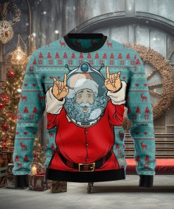 Santa Claus Astronaut Ugly Christmas Sweater Gift Men Women