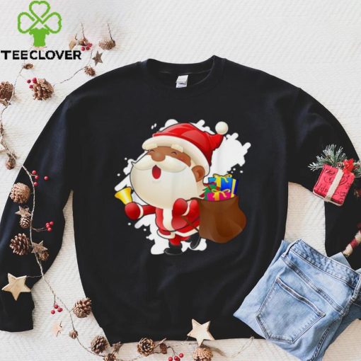 Santa Claus Black African American Christmas Pajamas Shirt