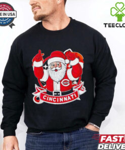 Santa Claus Cincinnati Reds Merry Christmas T Shirt