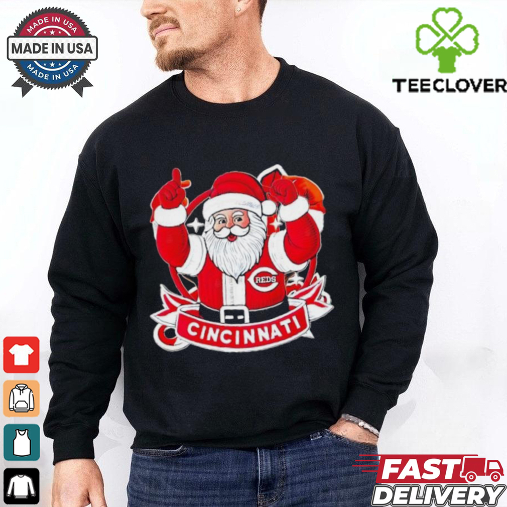 Santa Claus Cincinnati Reds Merry Christmas T Shirt Santa Claus Cincinnati Reds Merry Christmas T Shirt