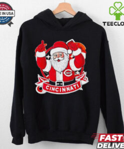 Santa Claus Cincinnati Reds Merry Christmas T Shirt