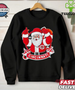 Santa Claus Cincinnati Reds Merry Christmas T Shirt