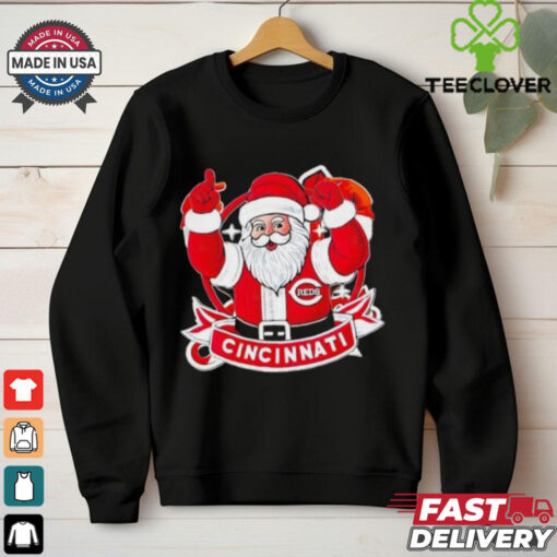 Santa Claus Cincinnati Reds Merry Christmas T Shirt
