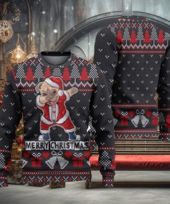 Santa Claus Cute Pug Dog Ugly Christmas Sweater Knitted Gift For Men And Women