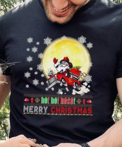 Santa Claus Driving Car Ho Ho Ho Merry Christmas Ugly Shirt