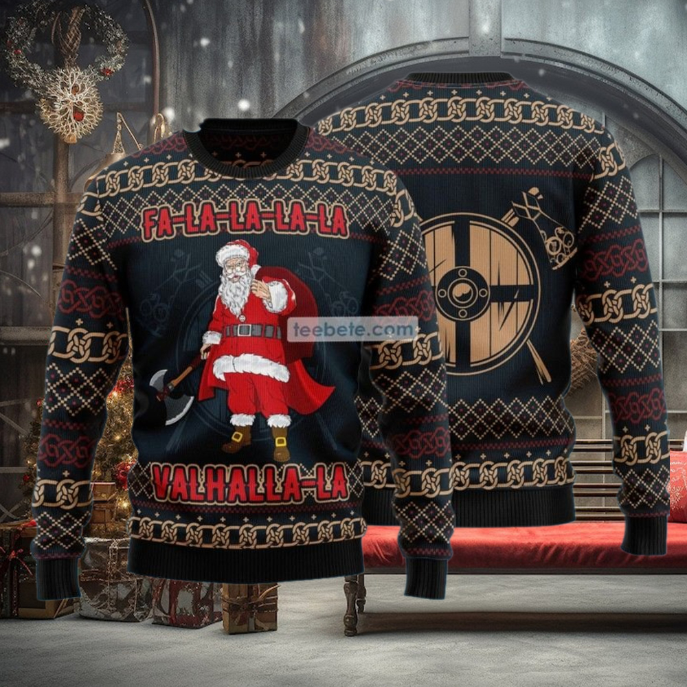 Santa Claus Falalala Valhallala Viking Christmas Sweaters On Sale Santa Claus Falalala Valhallala Viking Christmas Sweaters On Sale