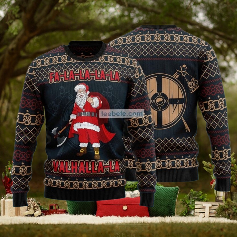 Santa Claus Falalala Valhallala Viking Christmas Sweaters On Sale Santa Claus Falalala Valhallala Viking Christmas Sweaters On Sale