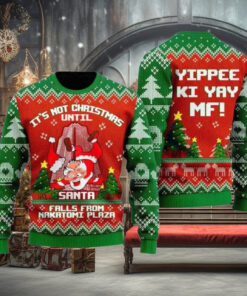 Santa Claus Falls From Nakatomi Plaza Ugly Christmas Sweater