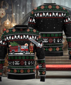 Santa Claus Firefighter Dad Crazy Christmas Sweater