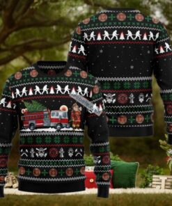 Santa Claus Firefighter Dad Crazy Christmas Sweater
