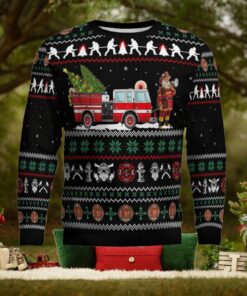Santa Claus Firefighter Ugly Christmas Sweater