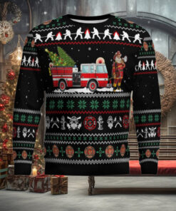 Santa Claus Firefighter Ugly Christmas Sweater