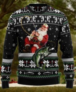 Santa Claus Fishing Funny Ugly Christmas Sweaters For Men