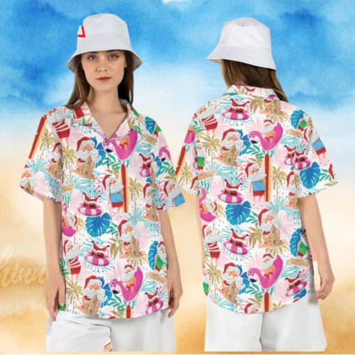 Santa Claus Flamingo Hawaiian Shirt