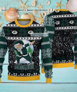 Santa Claus Ho Ho Ho Green Bay Packers Ugly Christmas Sweater 2024