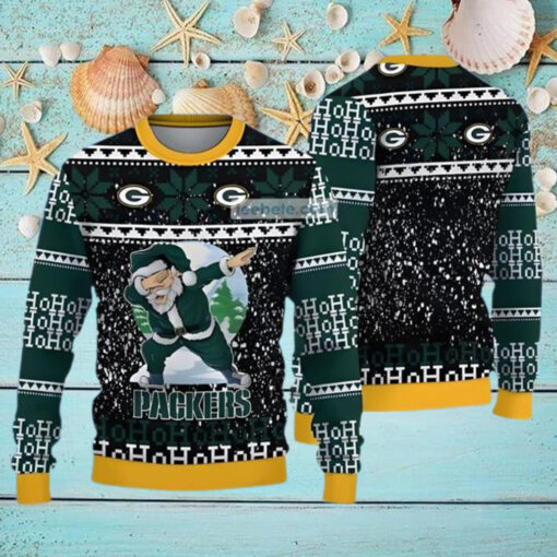 Santa Claus Ho Ho Ho Green Bay Packers Ugly Christmas Sweater 2024