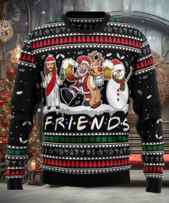 Santa Claus Jesus Friend Ugly Christmas Sweater Thankgiving Gift Men Women