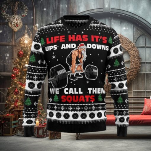 Santa Claus Love Gym Ugly Christmas Sweater – Christmas Gifts For Frends