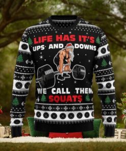 Santa Claus Love Gym Ugly Christmas Sweater – Christmas Gifts For Frends