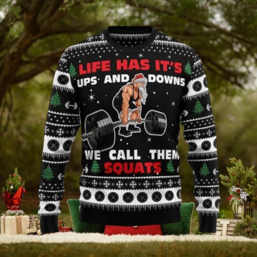 Santa Claus Love Gym Ugly Christmas Sweater – Christmas Gifts For Frends