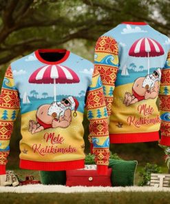 Santa Claus Mele Kalikimaka Beach Ugly Sweater All Over Printed For Men And Women Gift Christmas