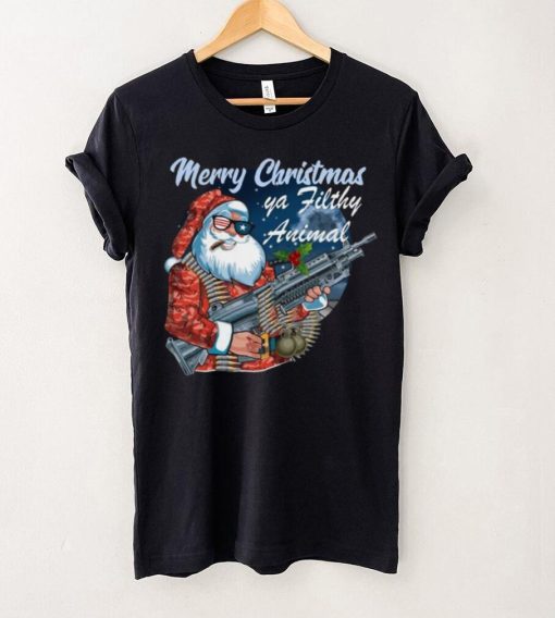 Santa Claus Merry Christmas ya filthy animal t shirt