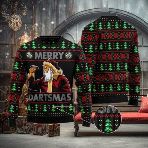 Santa Claus Merry Dartsmas Special Design For Christmas Holiday Ugly Christmas Sweater Winter Clothers