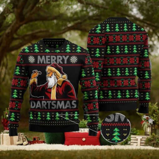 Santa Claus Merry Dartsmas Special Design For Christmas Holiday Ugly Christmas Sweater Winter Clothers