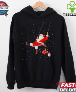 Santa Claus On A Swing Christmas Xmas T Shirt