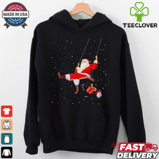Santa Claus On A Swing Christmas Xmas T Shirt