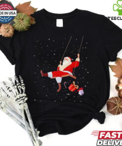 Santa Claus On A Swing Christmas Xmas T Shirt