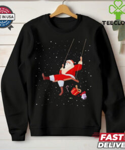 Santa Claus On A Swing Christmas Xmas T Shirt