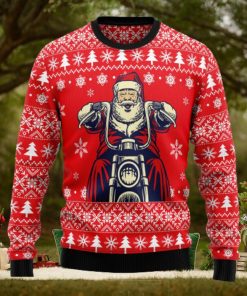 Santa Claus Ride A Motorcycle Ugly Christmas Sweater Thankgiving Gift Men Women