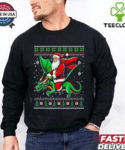 Santa Claus Riding A Dragon marry christmas shirt