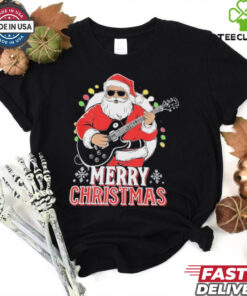 Santa Claus Rock Guitar Merry Christmas Shirt