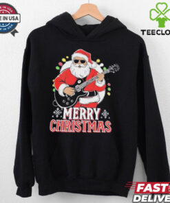 Santa Claus Rock Guitar Merry Christmas Shirt