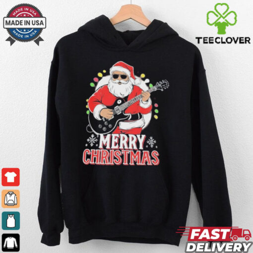 Santa Claus Rock Guitar Merry Christmas Shirt