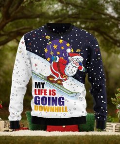 Santa Claus Ski Ugly Christmas Sweater Gift Men Women