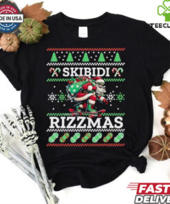Santa Claus Skibidi Rizzmas Ugly Christmas shirt