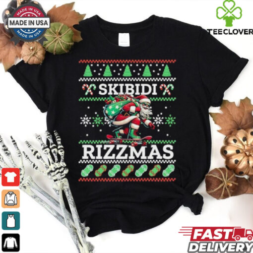 Santa Claus Skibidi Rizzmas Ugly Christmas shirt