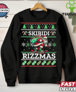 Santa Claus Skibidi Rizzmas Ugly Christmas shirt
