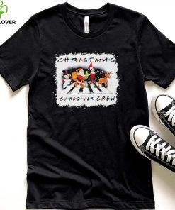 Santa Claus Snowman Elf And Reindeers Abbey Road Christmas Careglver Crew Shirt