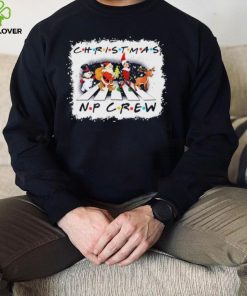 Santa Claus Snowman Elf And Reindeers Abbey Road Christmas NP Crew Shirt