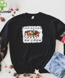 Santa Claus Snowman Elf And Reindeers Abbey Road Christmas RN Crew Shirt