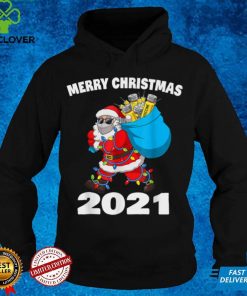 Santa Claus Vaccinated Xmas Lights Merry Christmas 2021 T Shirt