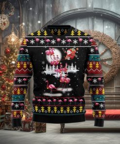 Santa Claus With Flamingo Reindeer Ugly Christmas Sweater