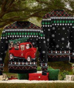 Santa Claus & Yorkshire Terrier Knitted 3D Sweater For Christmas
