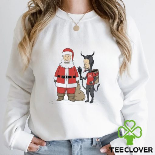 Santa Claus and Krampus Christmas is cool shirt