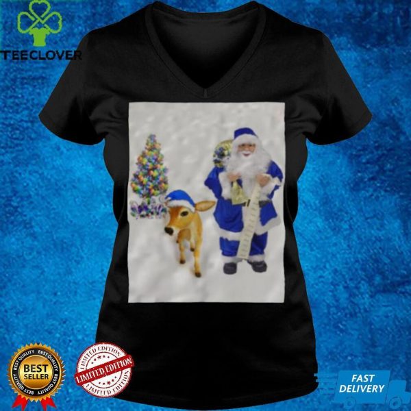 Santa Claus and Reindeer Christmas T shirt