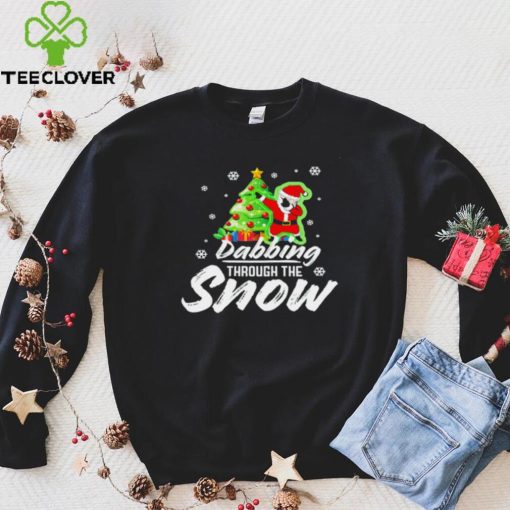 Santa Claus dabbing through the snow Christmas hoodie, sweater, longsleeve, shirt v-neck, t-shirt